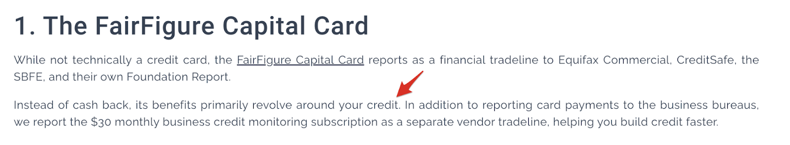 FairFigure does not offer cashback