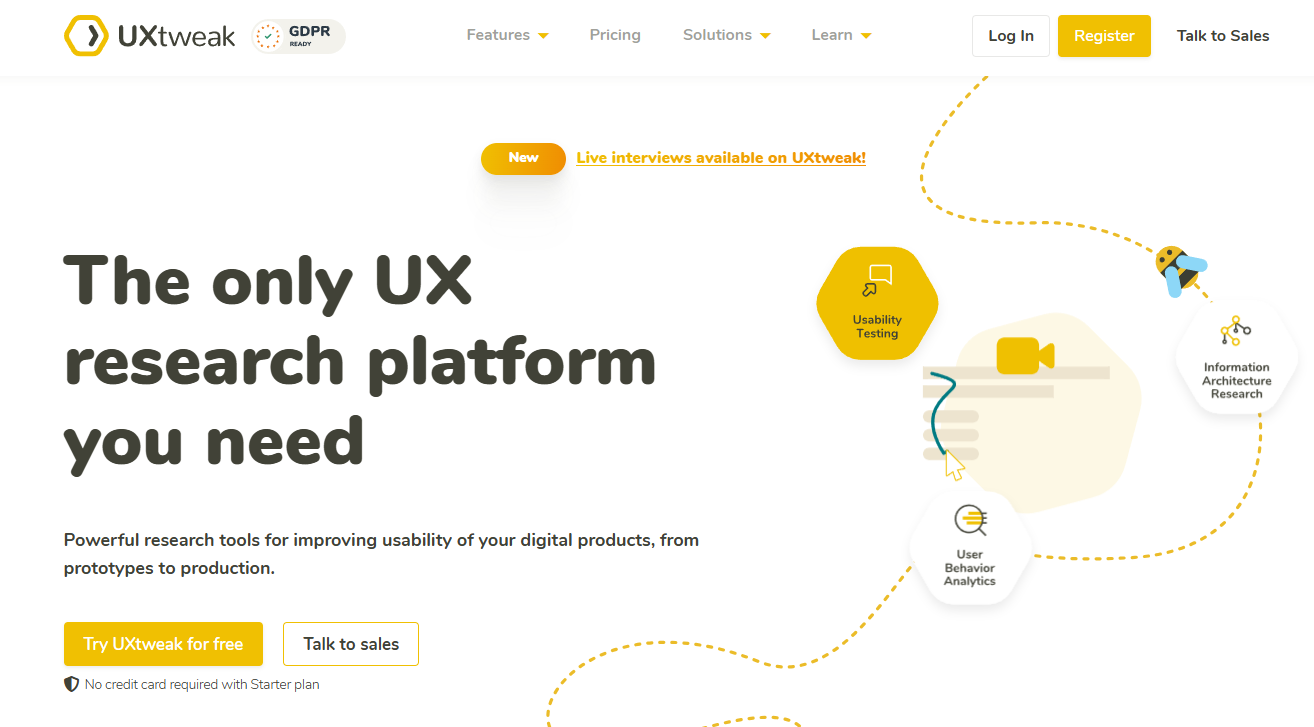 UXtweak ux heatmap tools