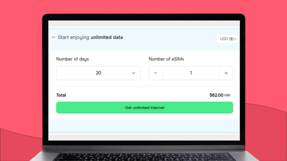 Flexible eSIM data plans for Europe offered by Holafly