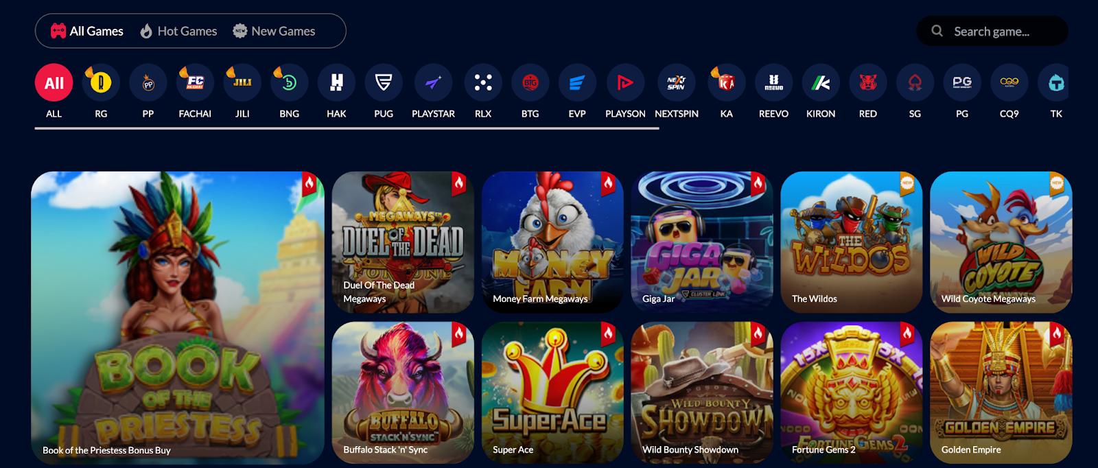 Screenshot of Pesobet Philippines Slot page