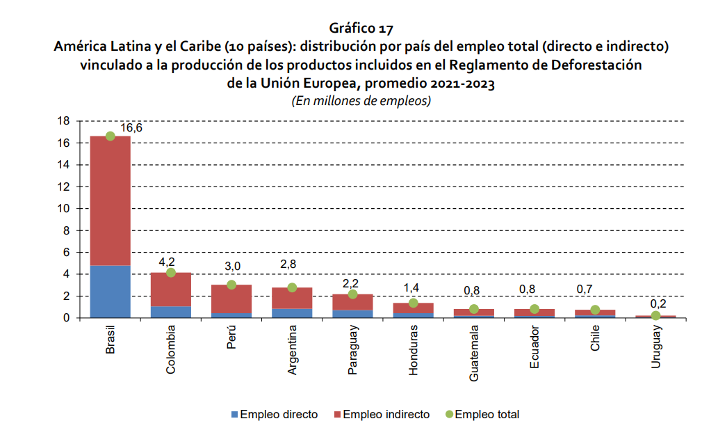 Unos 200.000 empleos en Paraguay podrían verse “potencialmente afectados” por reglamento de la UE, según Cepal