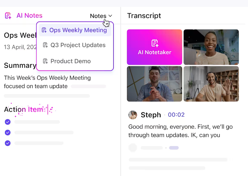  AI Notetaker with the calendar feature to avoid missing deadlines