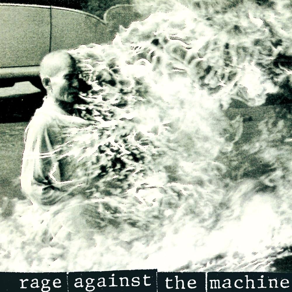 The cover of Rage Against the Machine's "Rage Against the Machine"