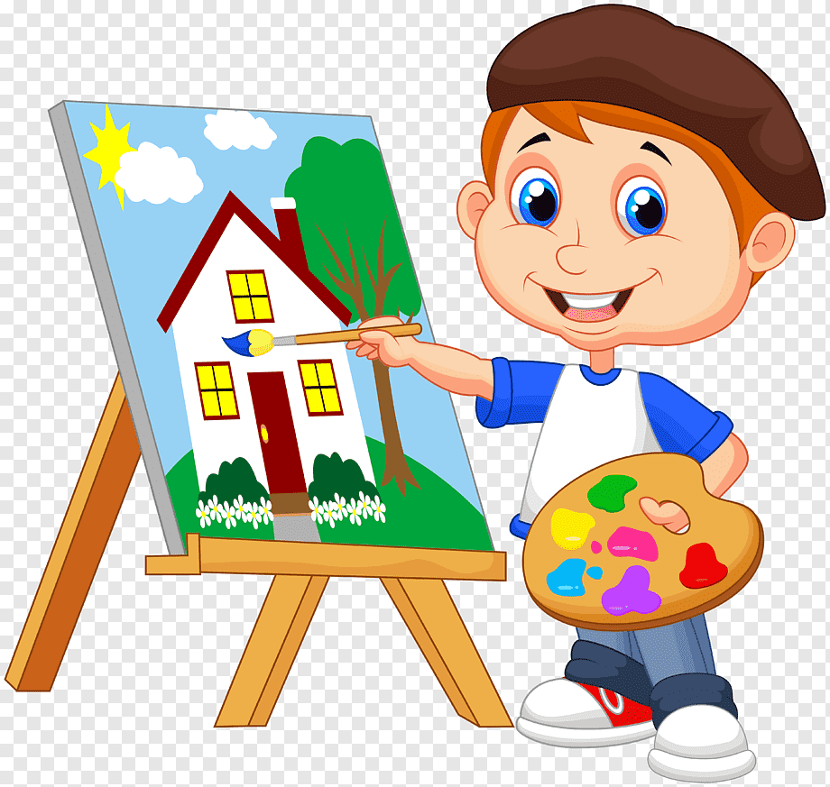 Painting Cartoon Drawing, Painting children, watercolor Painting, child, hand png | PNGWing