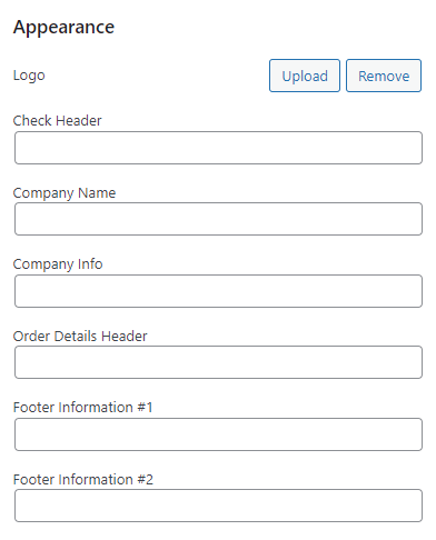 Customize your order confirmation form