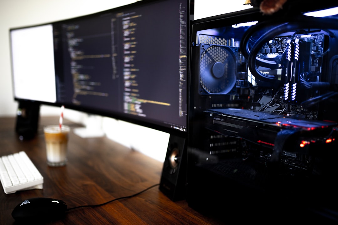 Mechanical keyboard on a desk