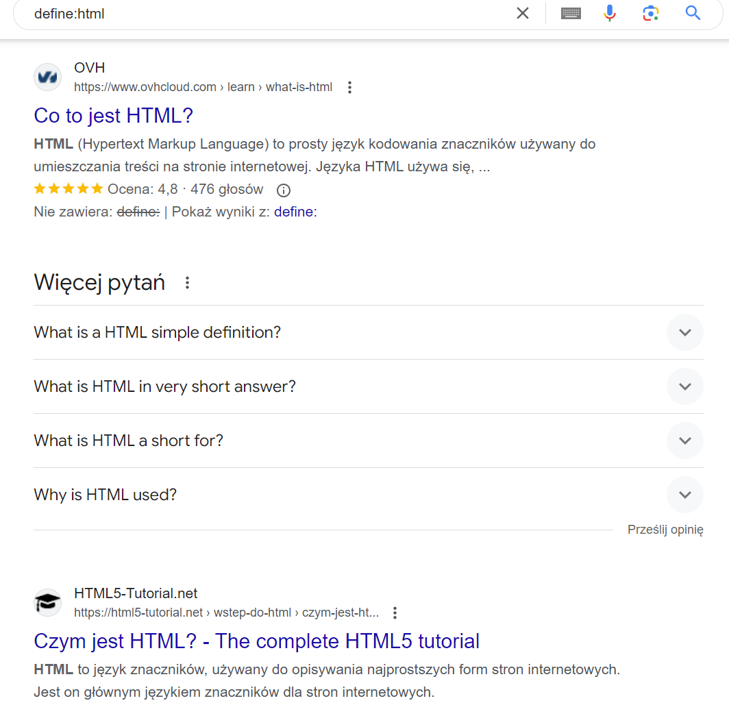 Operator Google - define