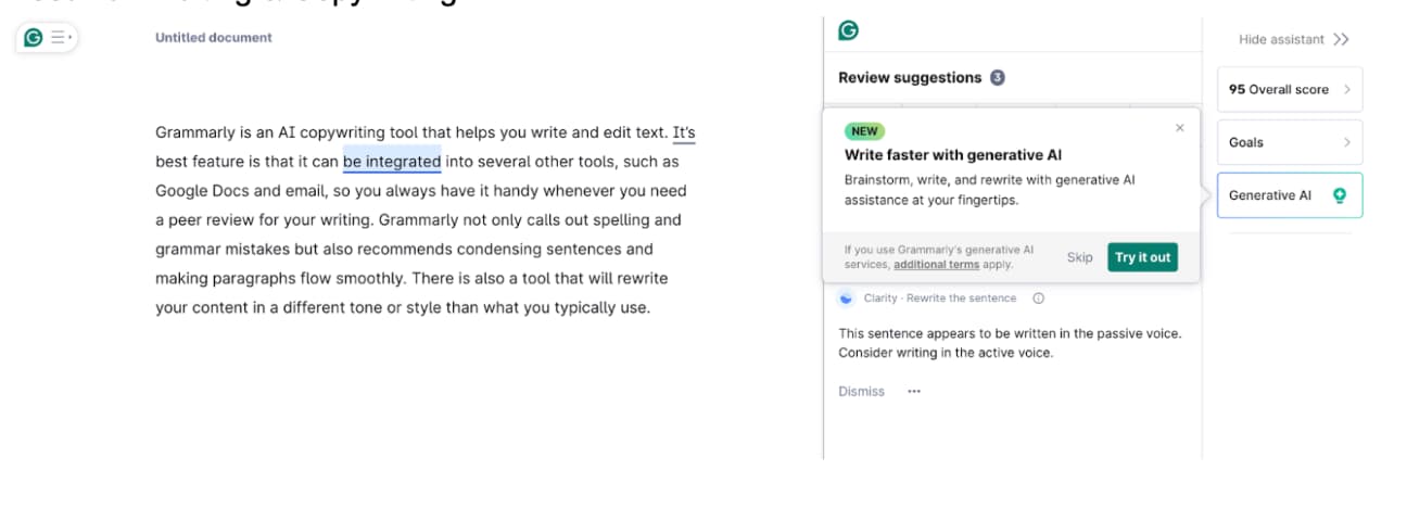 free ai tools - grammarly