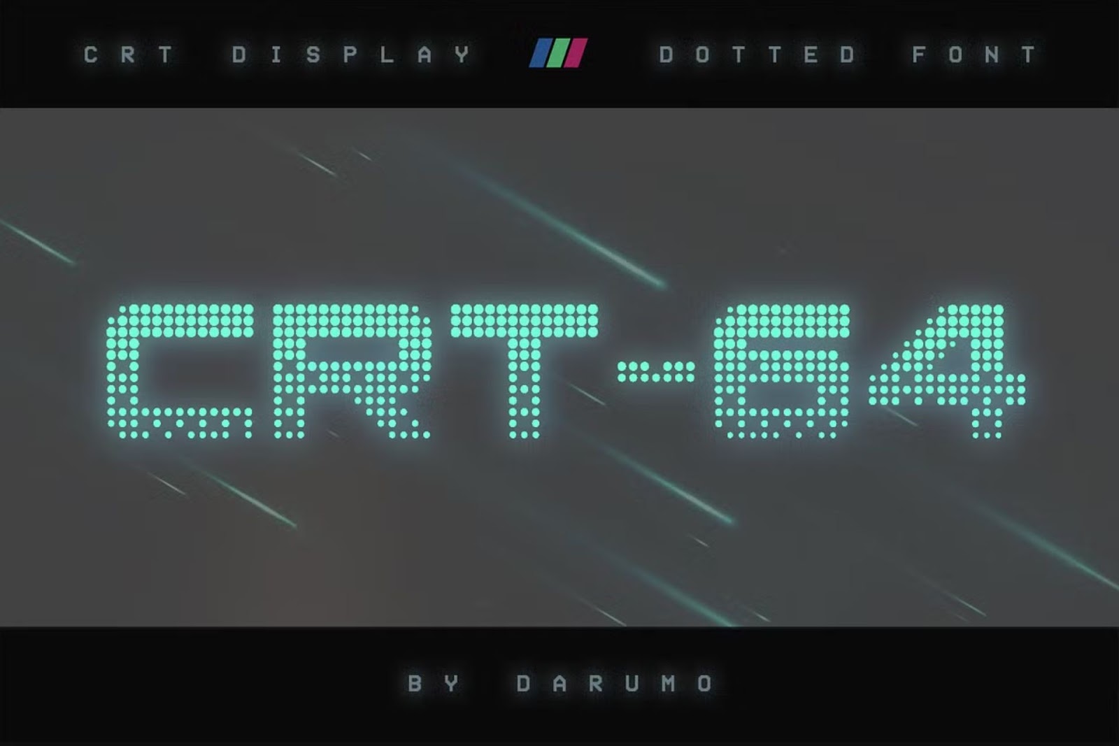 A retro-inspired pixel typeface that mimics the look of old CRT computer screens.