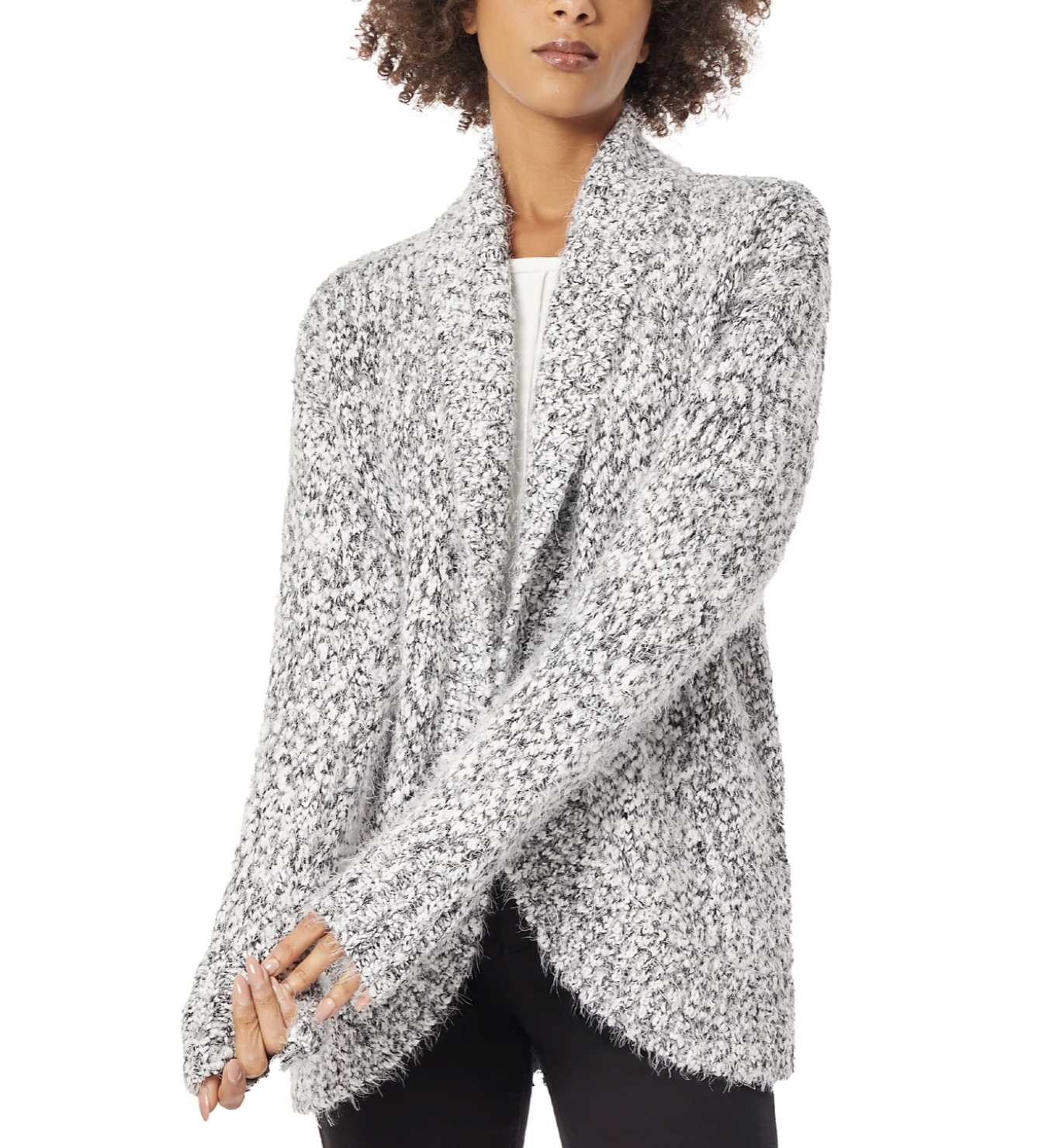 Jones New York Cardigan à col châle et ourlet rond chez Macy's