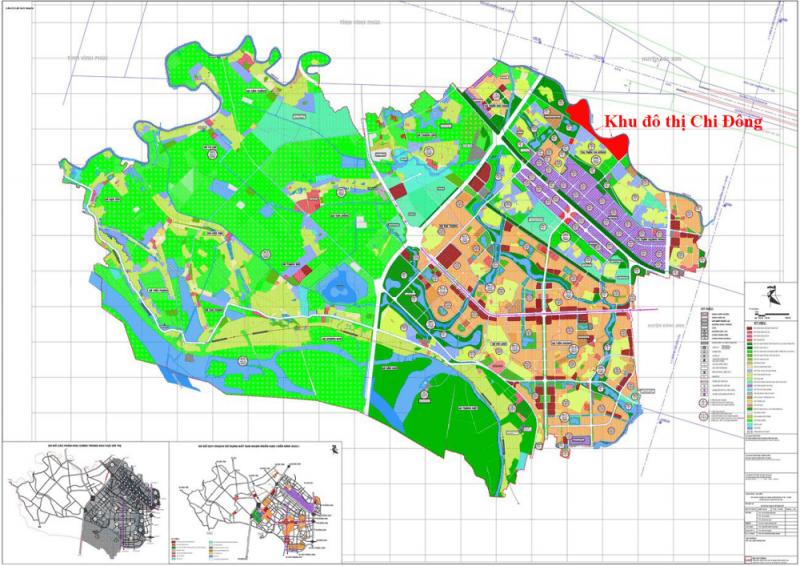 Vị trí khu đô thị Chi Đông Mê Linh