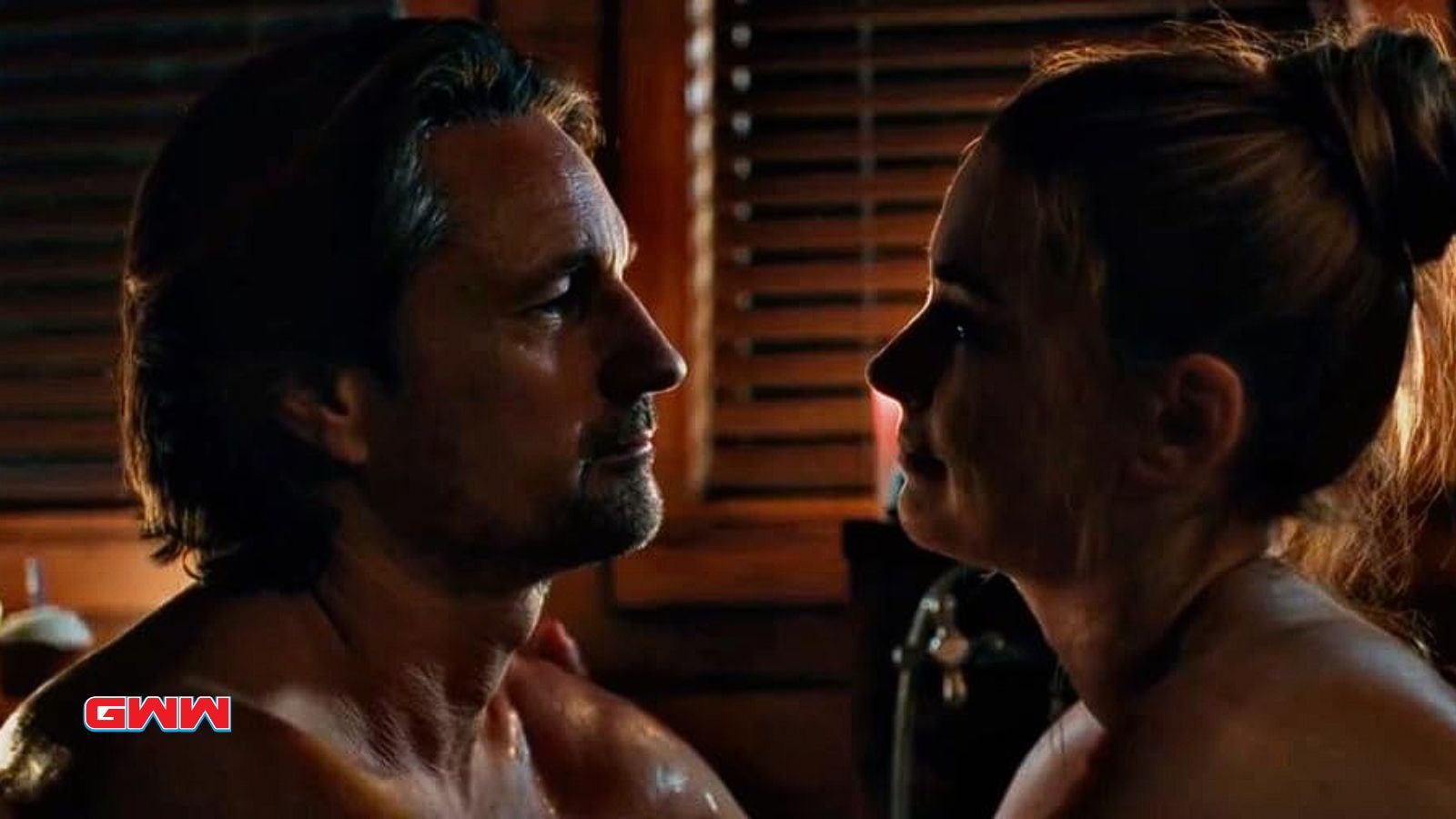 Virgin River cast Martin Henderson and Alexandra Breckenridge intimate scene