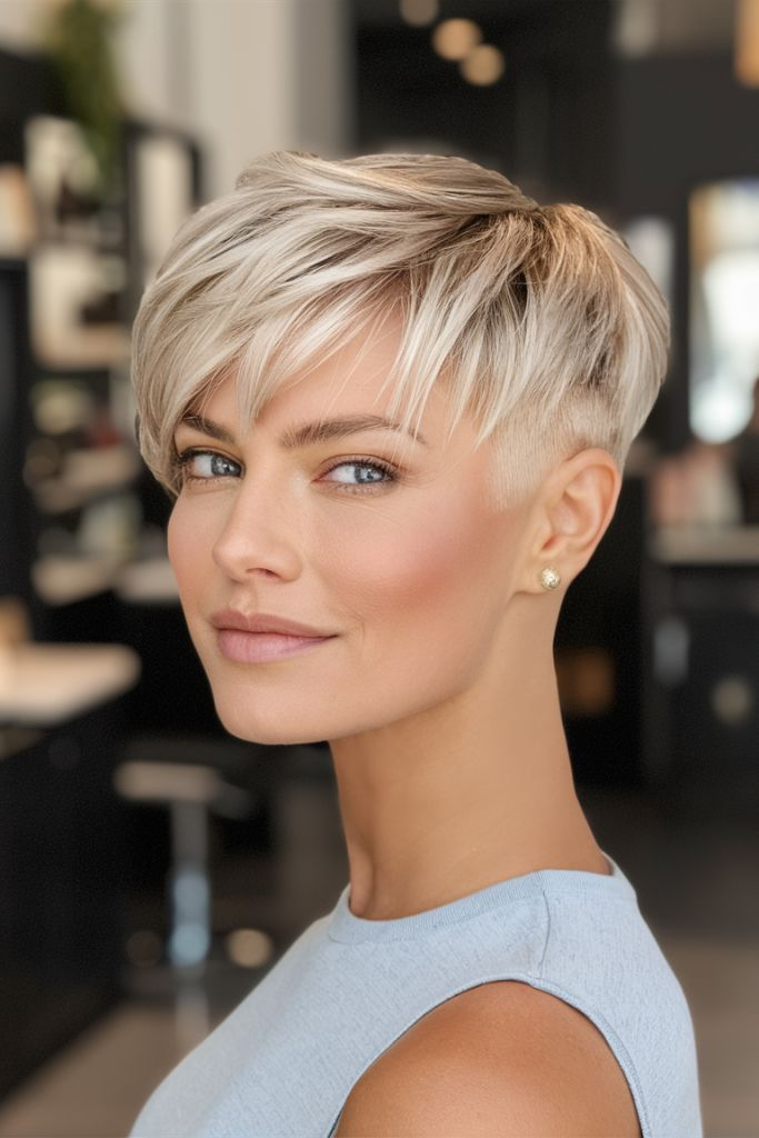 textured short haircut