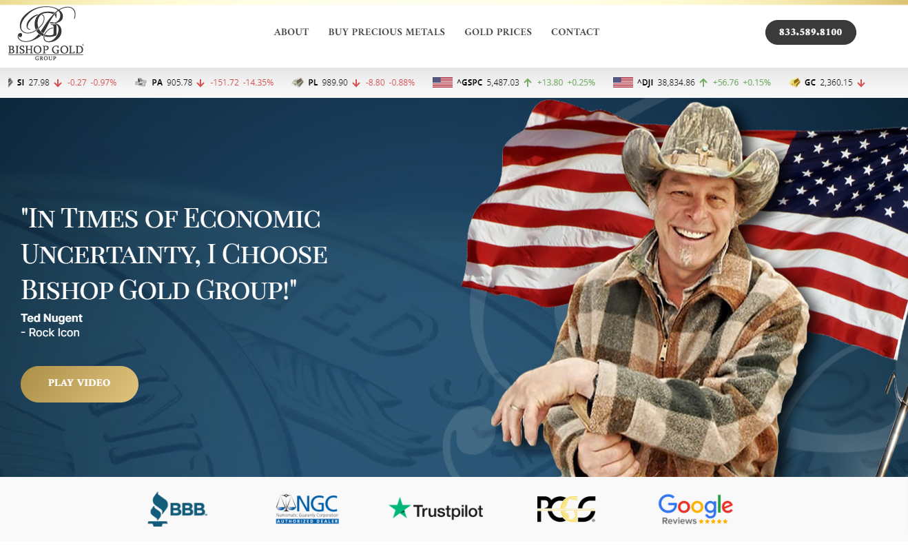 Bishop Gold Group website