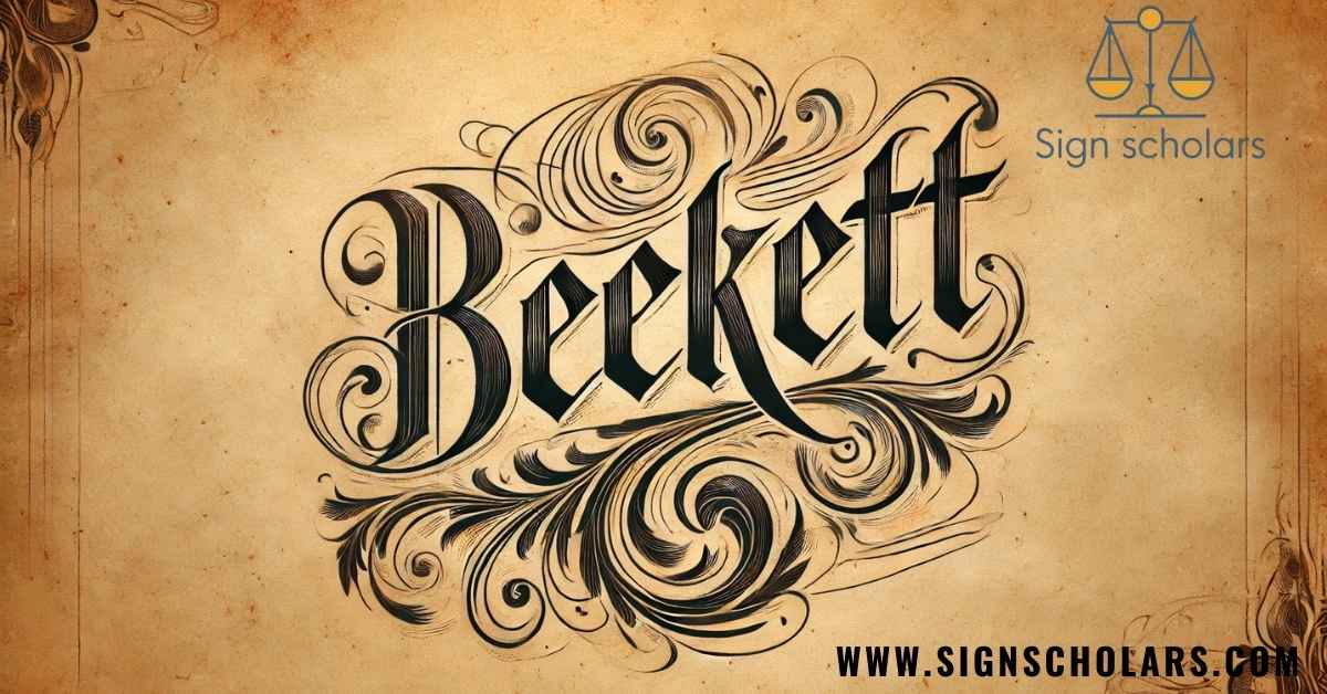 Biblical Meaning of the Name Beckett