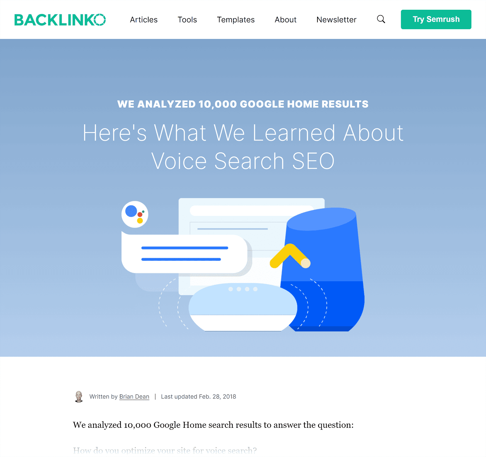 Backlinko – Voice Search Study