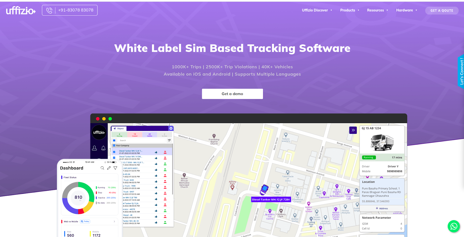 SIM based Tracking Software