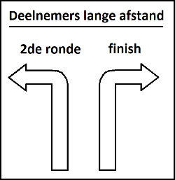 A black and white sign with arrows

Description automatically generated