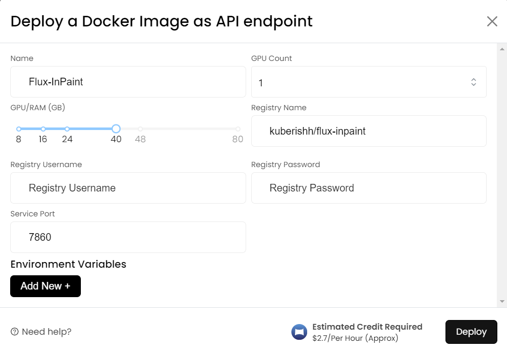 Step-by-Step Guide to Deploying Flux Docker Image