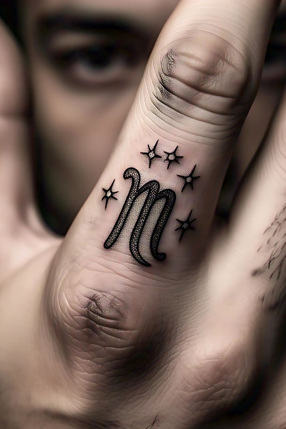 Virgo Finger Tattoo