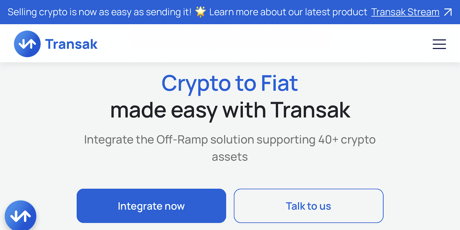  Transak Homepage