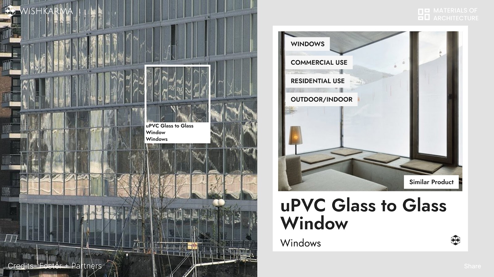 uPVC glass window 