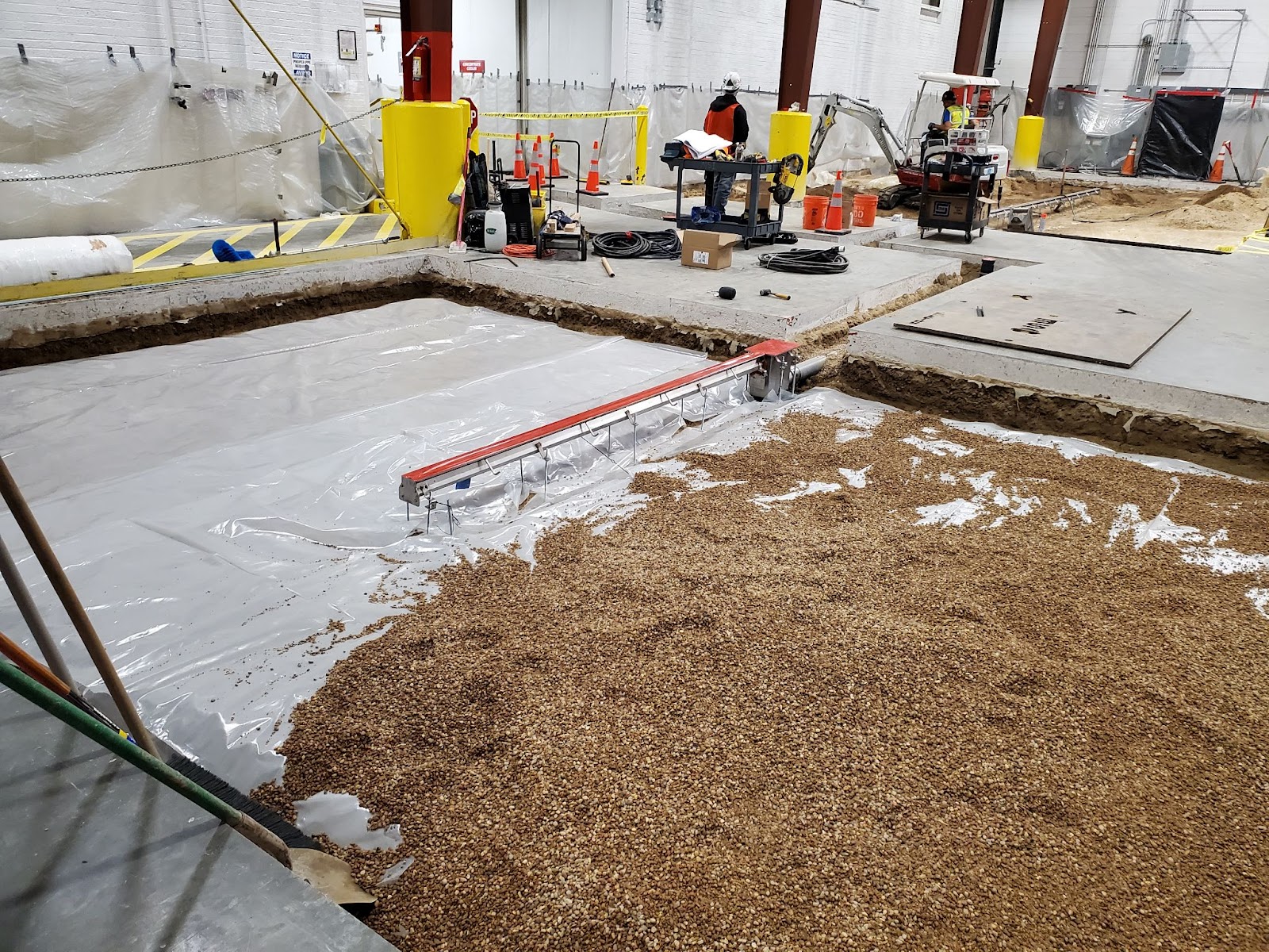 Installing drains in food facility