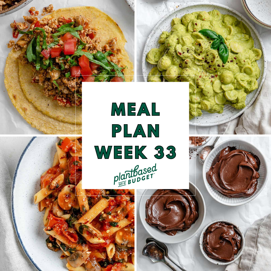 week 33 meal plan graphic