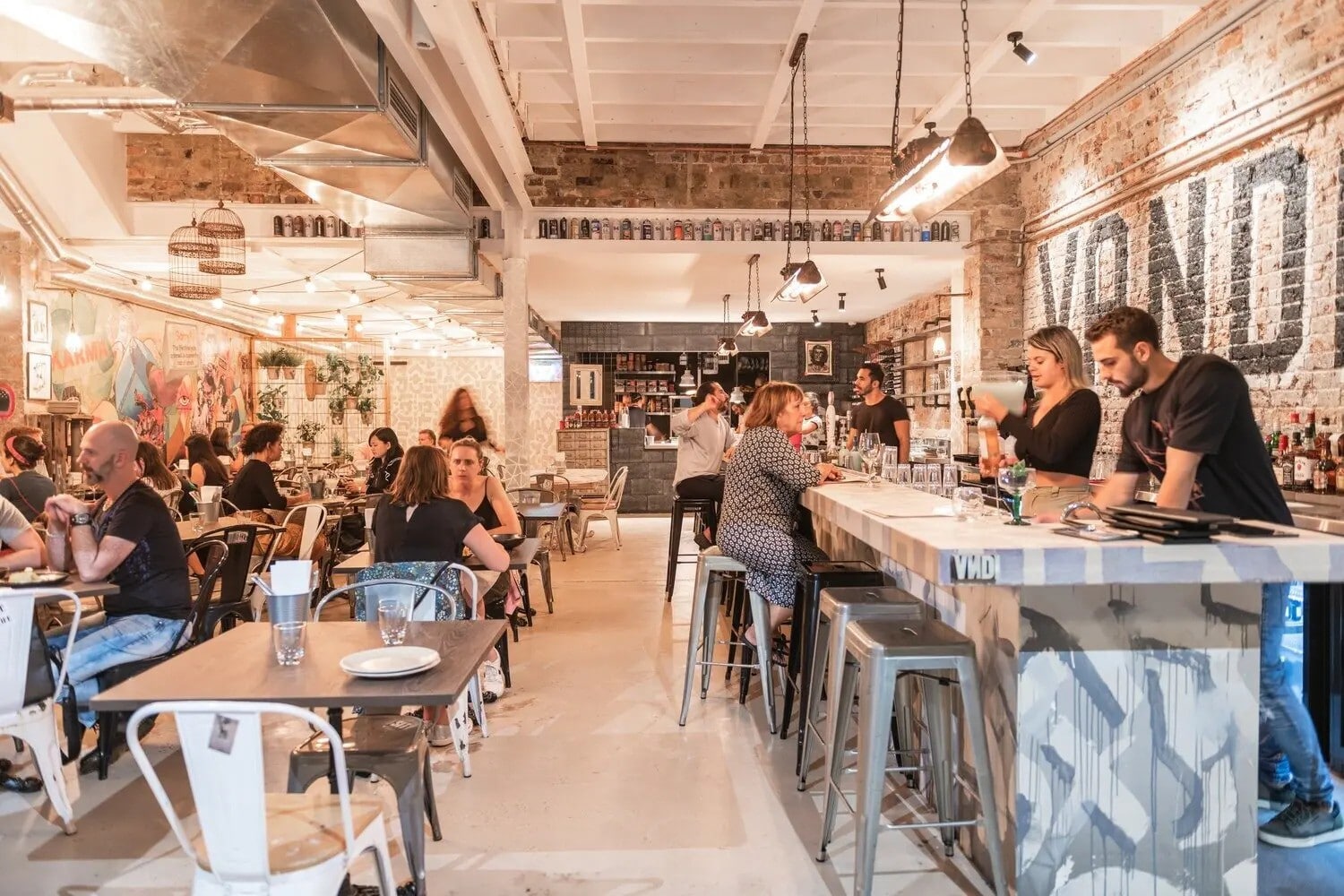 Inside Vandal Taqueria restaurant 