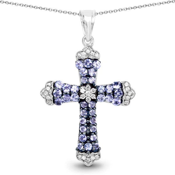 10 New Celebrity-Inspired Cross Pendant Gemstone Necklaces You’ll Love - Fine Color Jewels