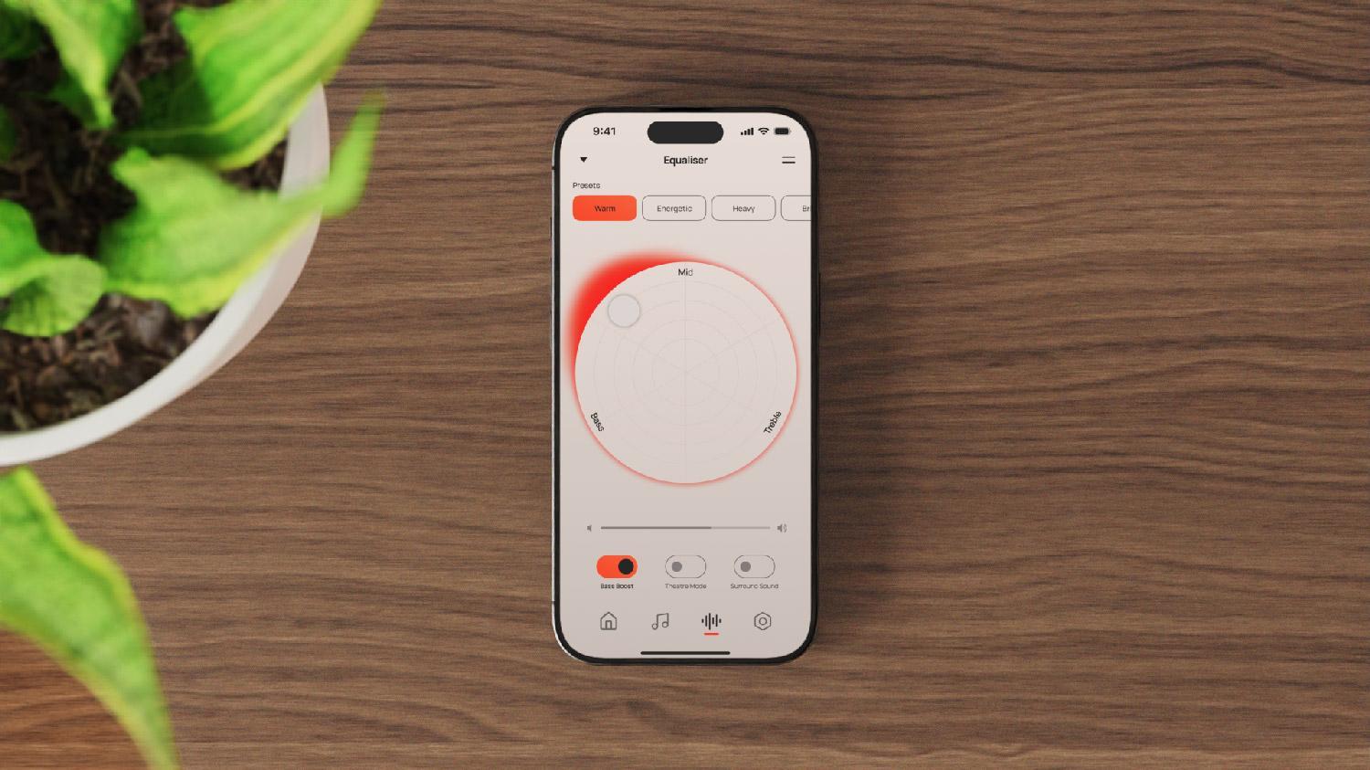 Image from the Inverse App Design: Seamless UX for Audio Ecosystem article on Abduzeedo