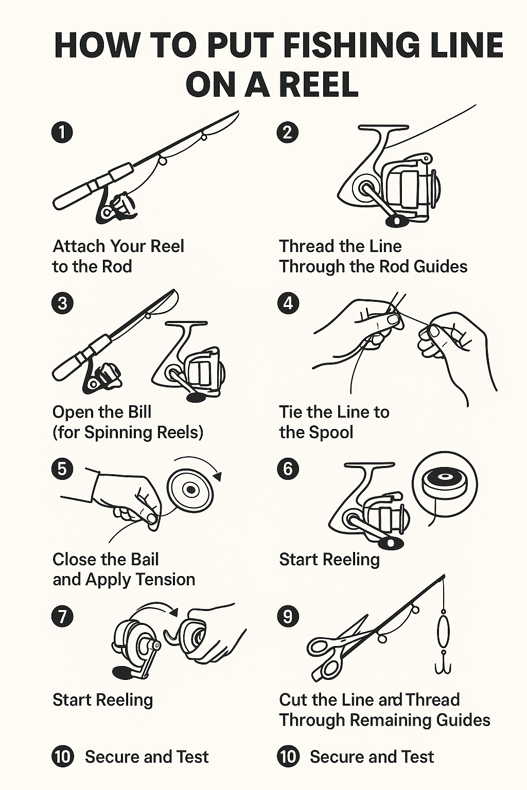 How to Put Fishing Line on a Reel: Step-by-Step Guide for Beginners (Infographics)