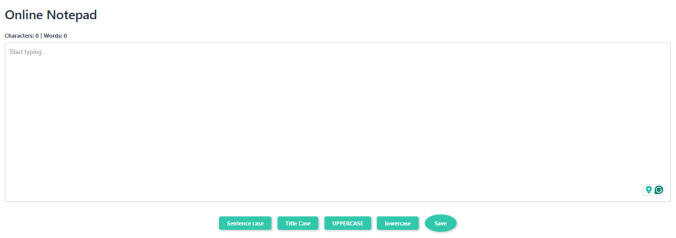 Online Notepad Tool