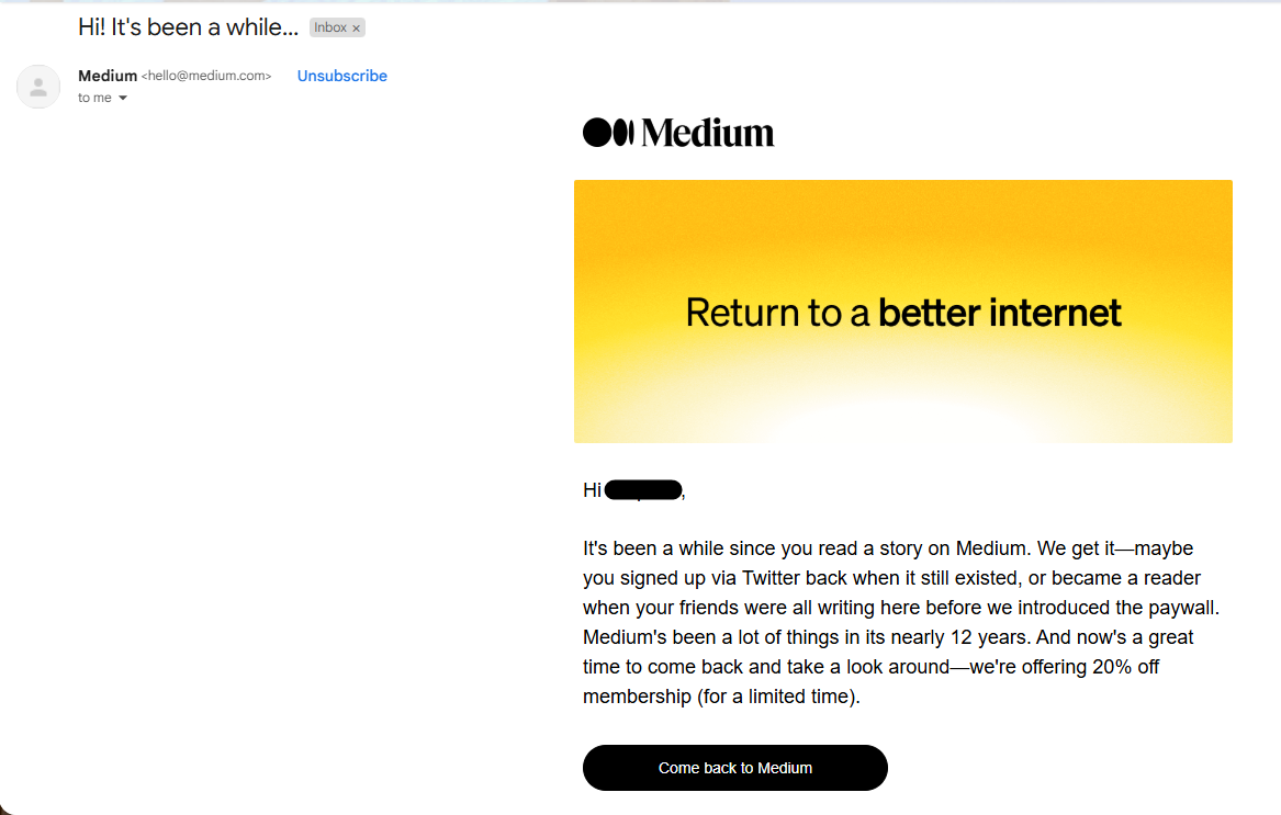 medium email