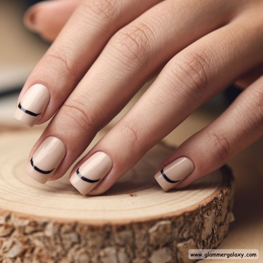 Neutral Fall Nails having Sleek Minimalist Designs
