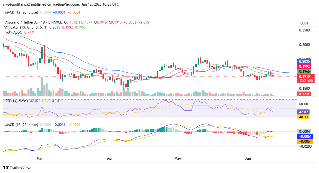 ALGO/USD الرسم البياني ليوم واحد. مصدر الصورة: TradingView