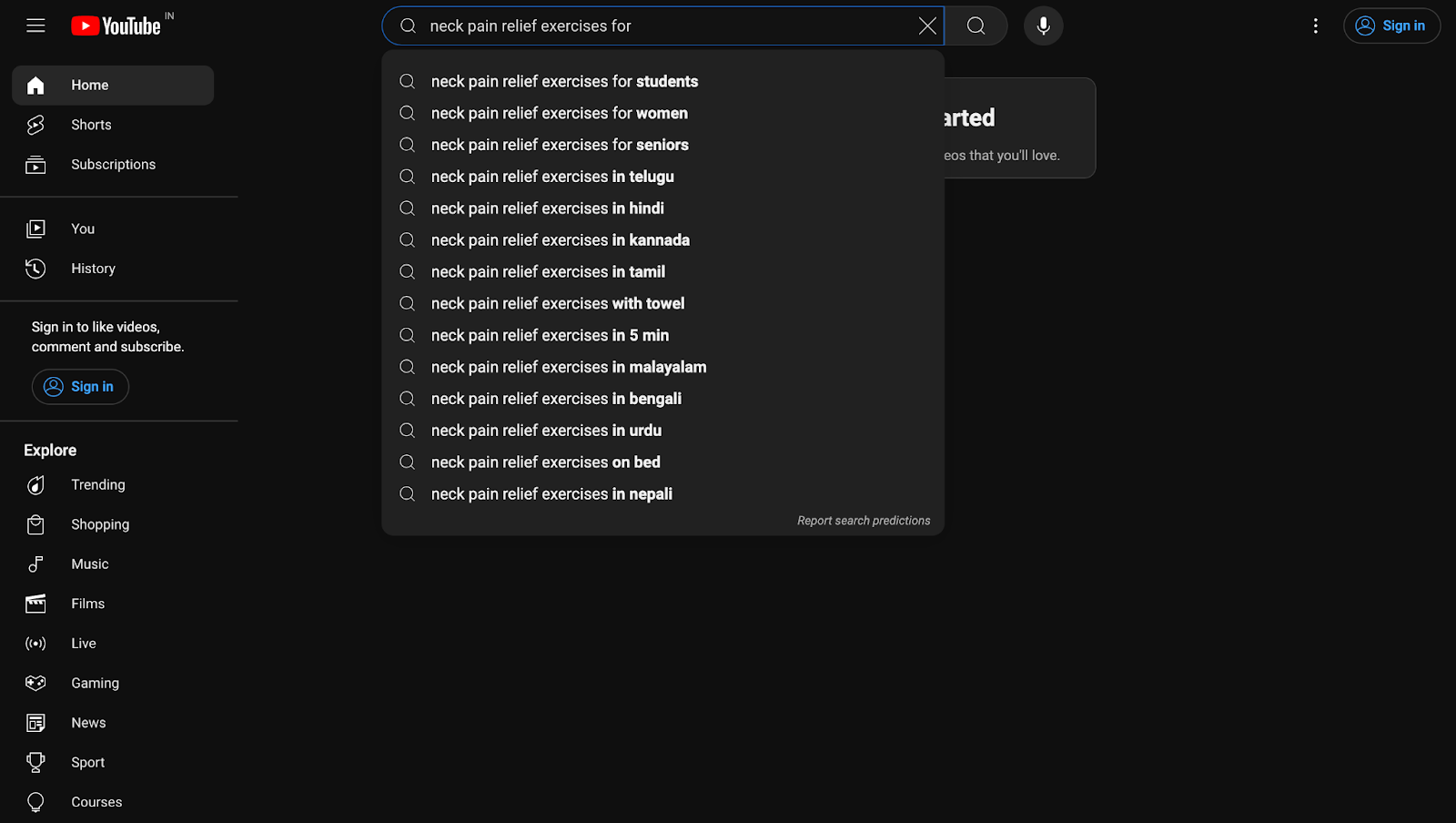 auto suggest keywords in youtube