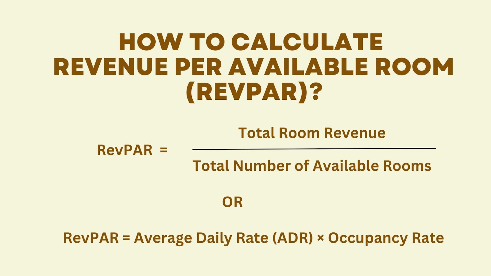 How to Calculate RevPAR