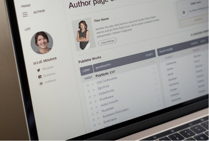 What does an author page look like?