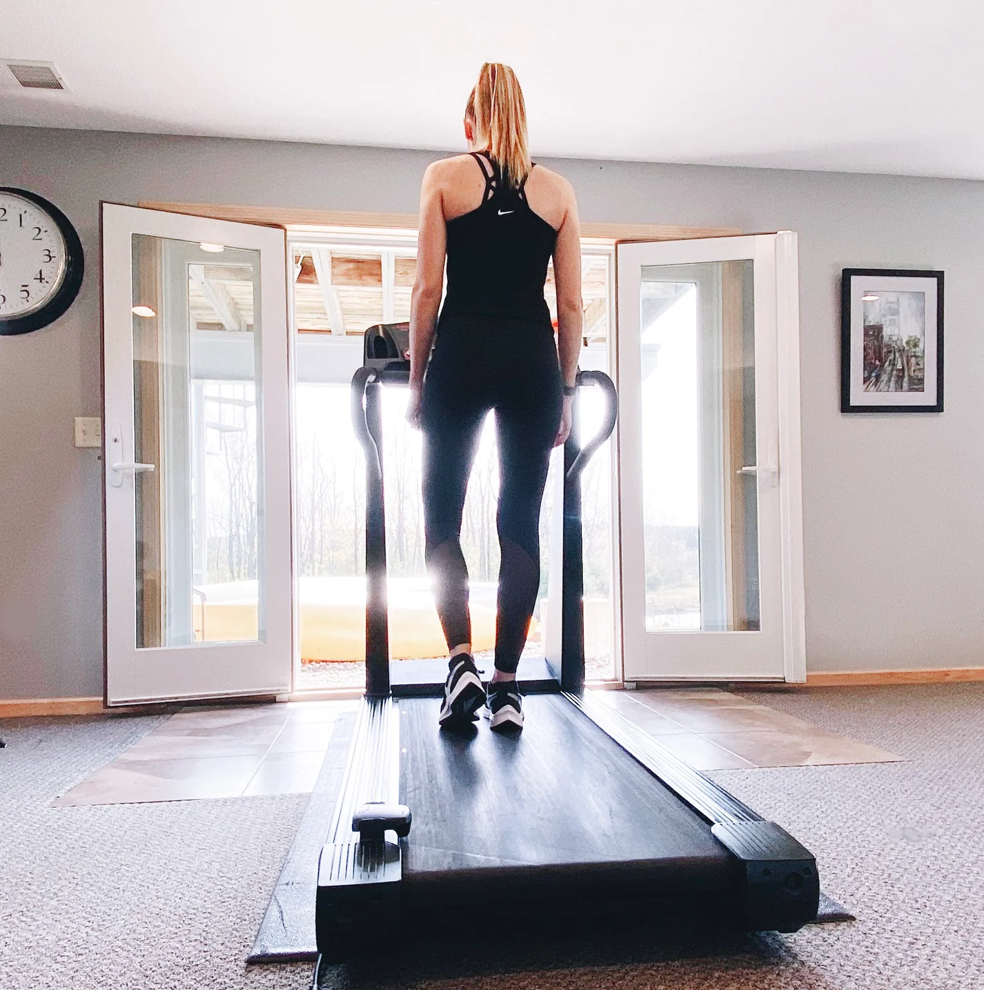 woman on treadmill