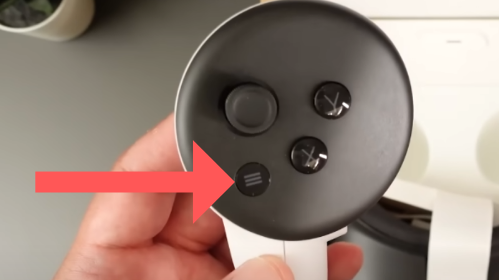 Left controller with menu button highlighted