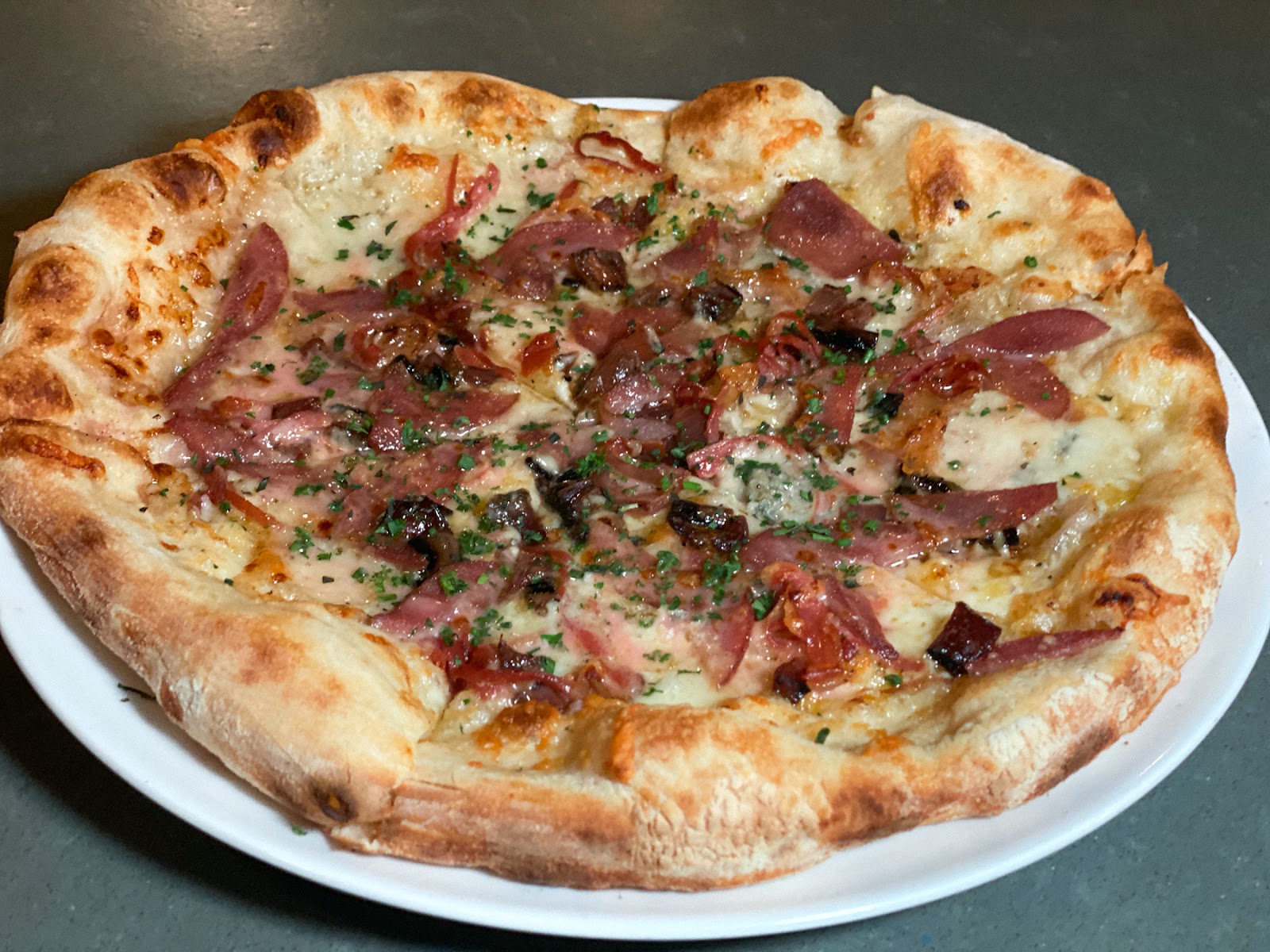 Pear and Speck Pizza at Loma Park City review