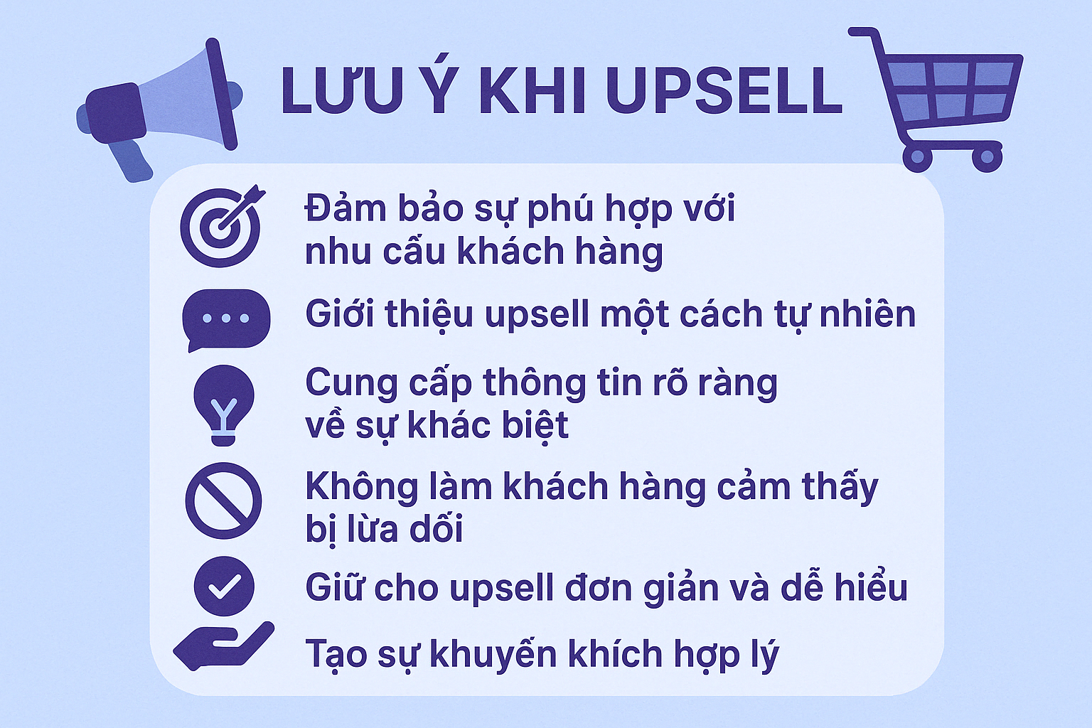 6 lưu ý khi upsell