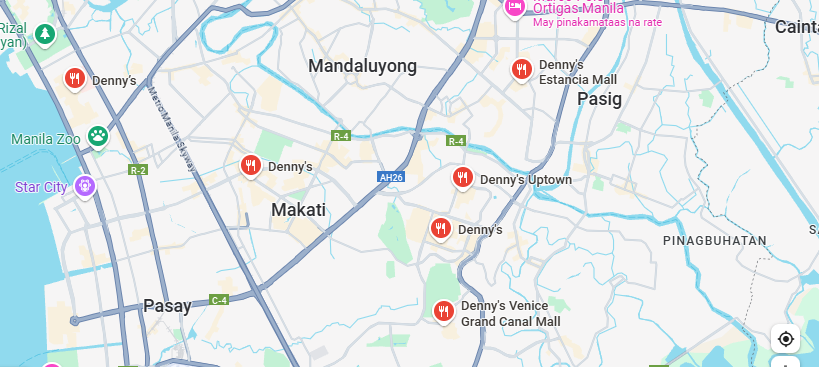 Map of denny's menu ph: