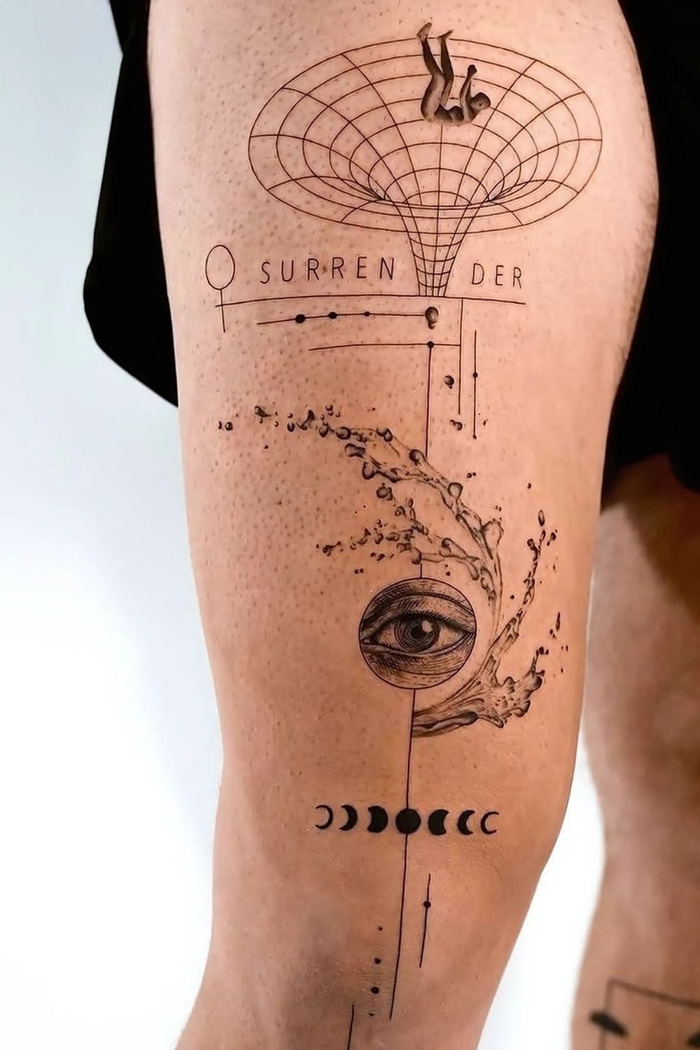 Spiritual Thigh Tattoo