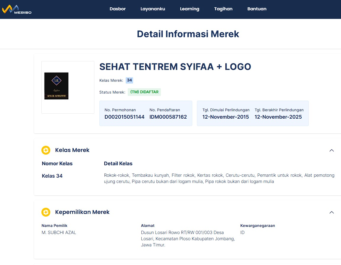 contoh merek gambar sehat tentrem syifaa