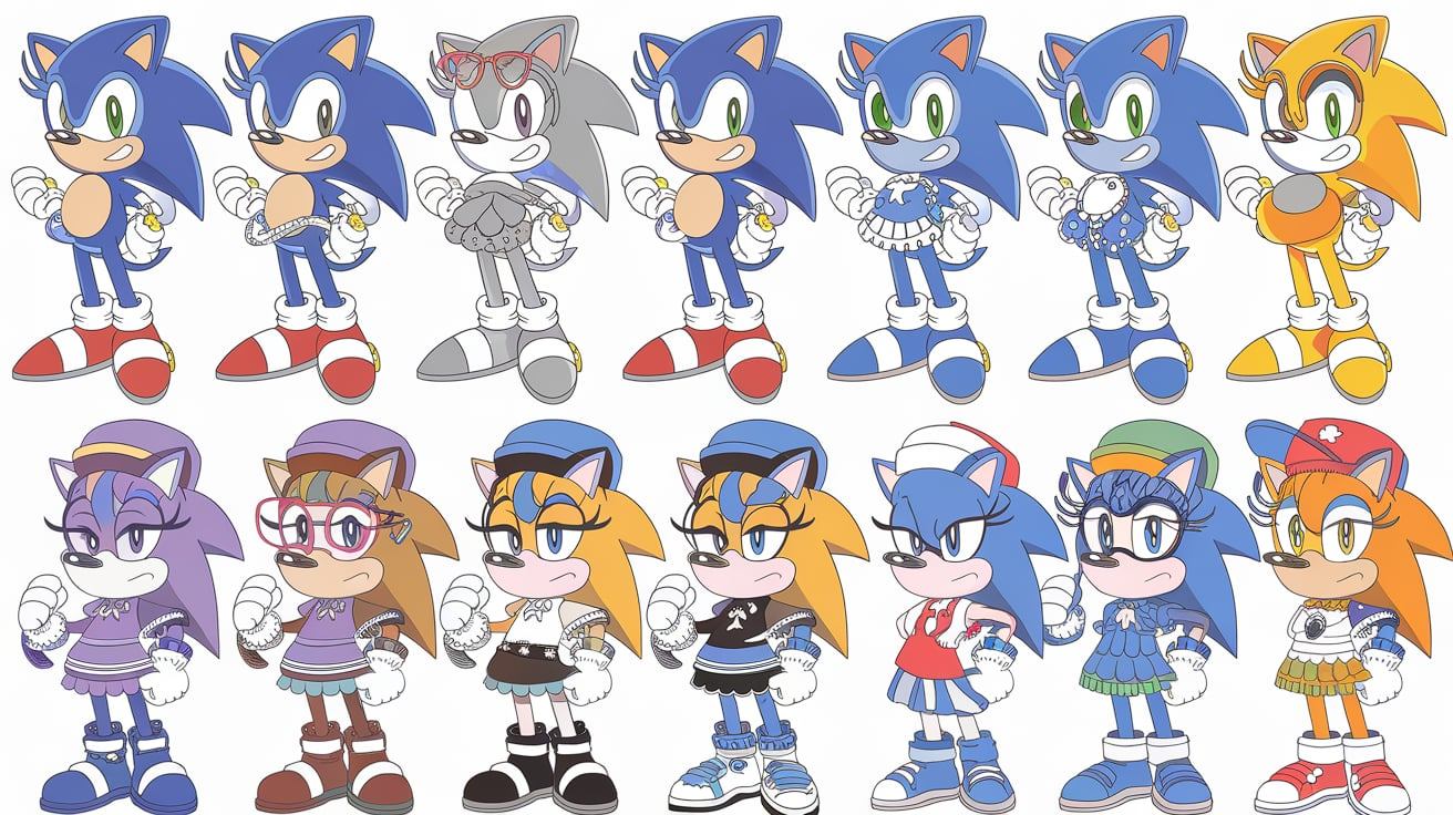 Sonic Female Bases by Kittybases