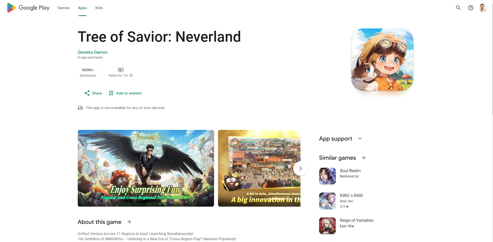 Download Tree of Savior Neverland via Redfinger