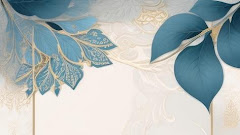 Wallpaper Vector Frame Featuring Beautiful Blue Gold Foliage Pattern