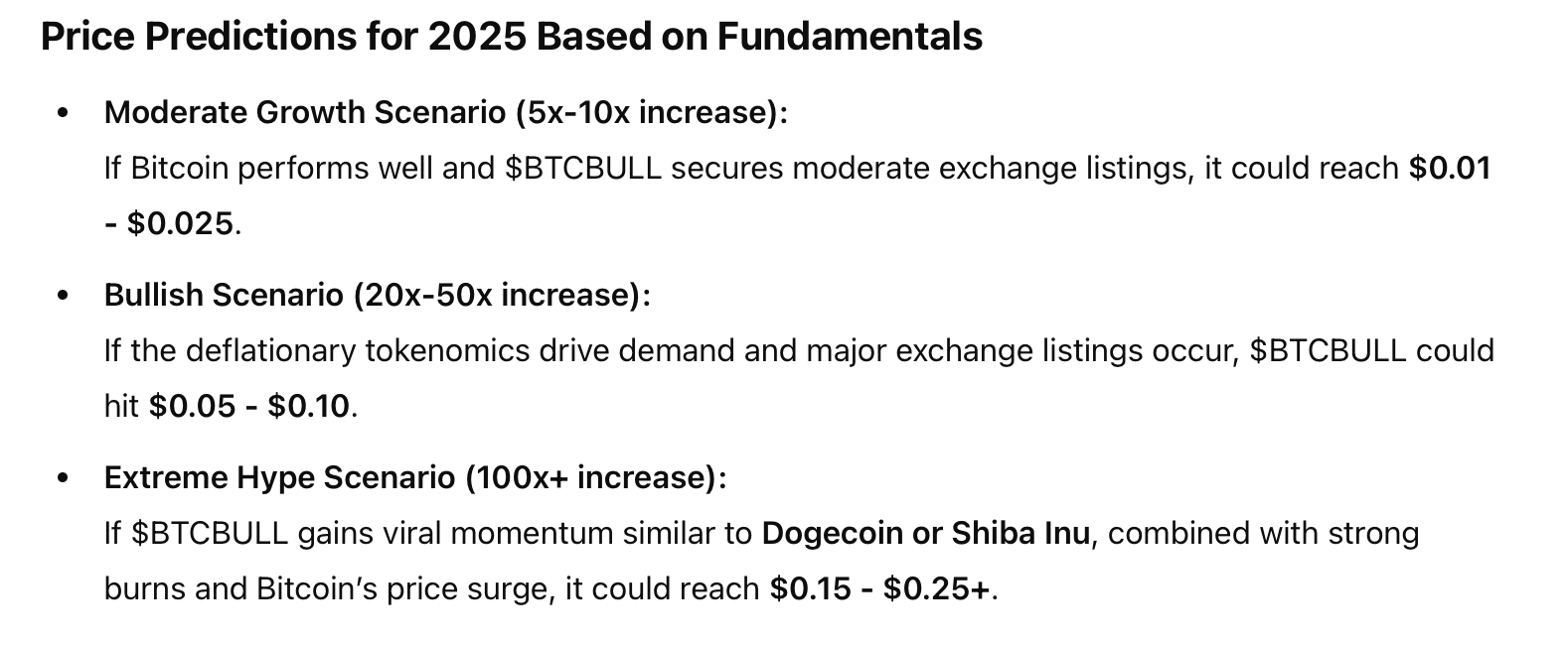 ChatGPT Predicts BTC Bull Token to 100X in 2025